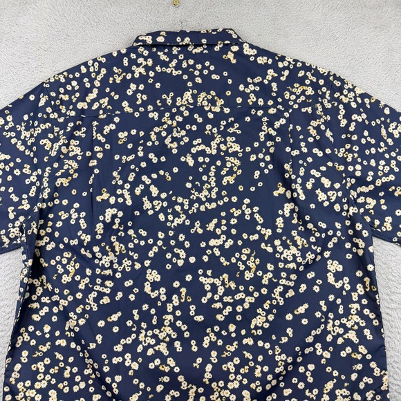 Quiksilver Cosmic Fields Classic Shirt Mens 2XL Navy Floral Button Up Resort - Picture 6 of 13